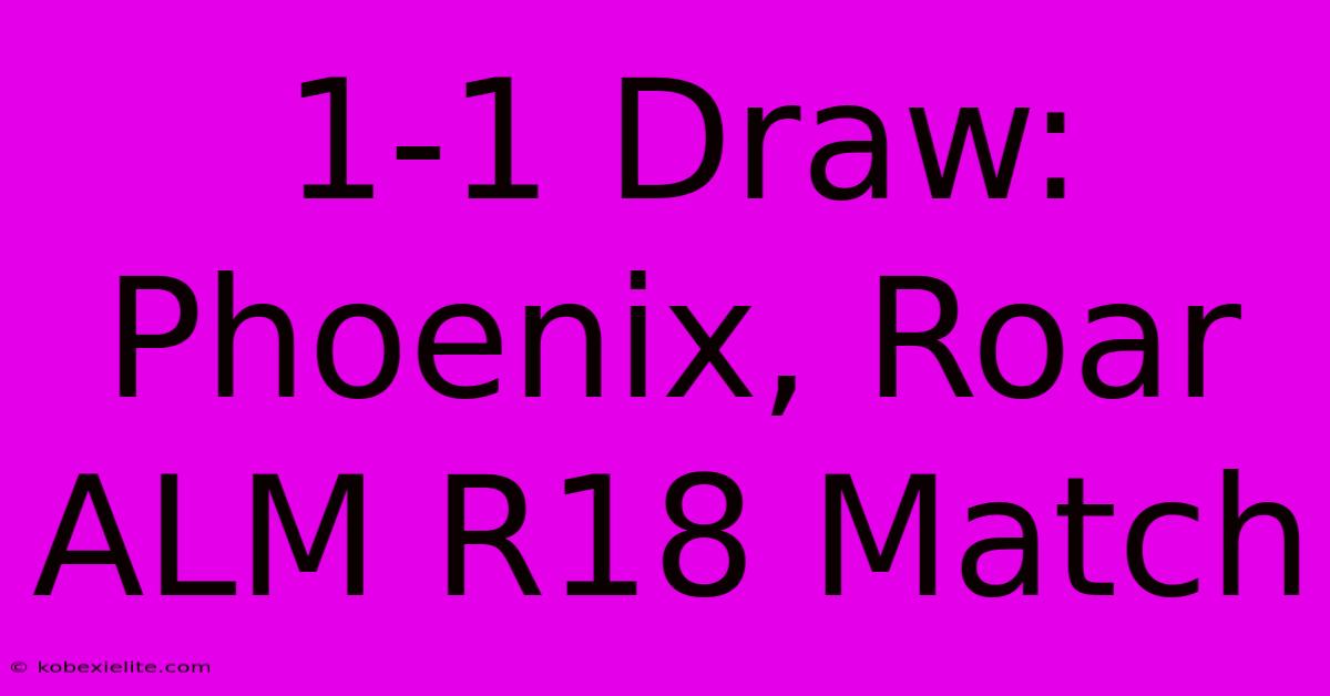 1-1 Draw: Phoenix, Roar ALM R18 Match