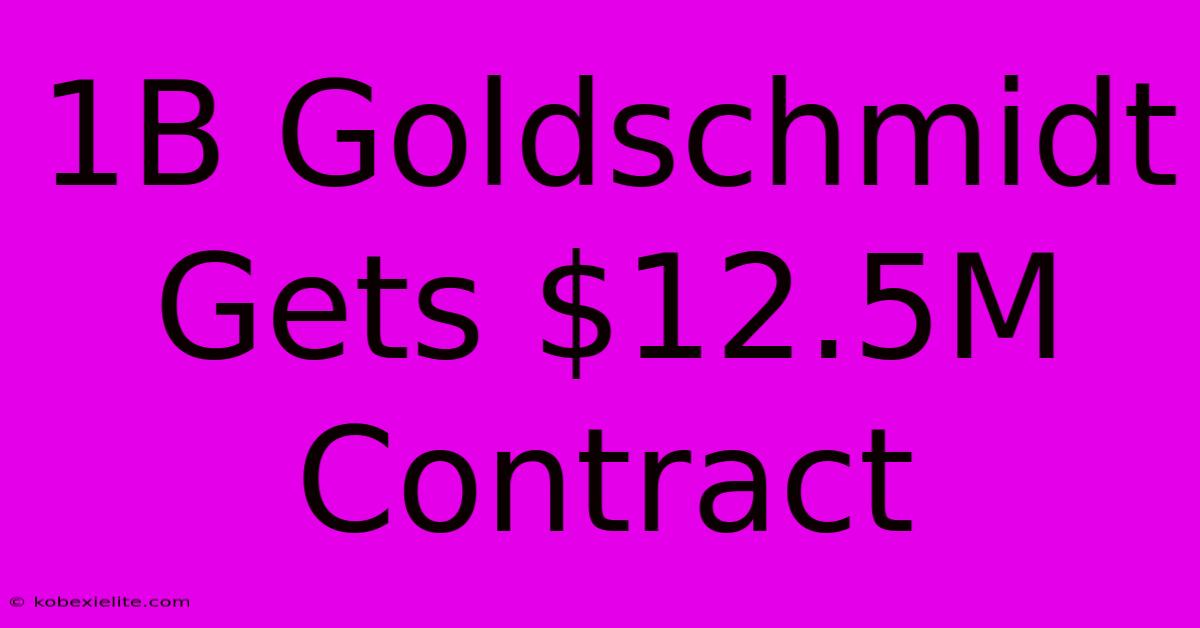 1B Goldschmidt Gets $12.5M Contract