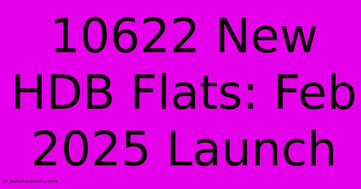 10622 New HDB Flats: Feb 2025 Launch