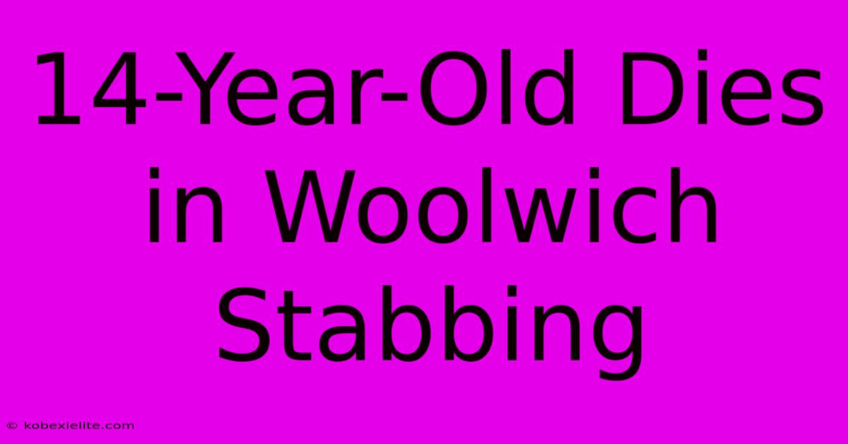 14-Year-Old Dies In Woolwich Stabbing