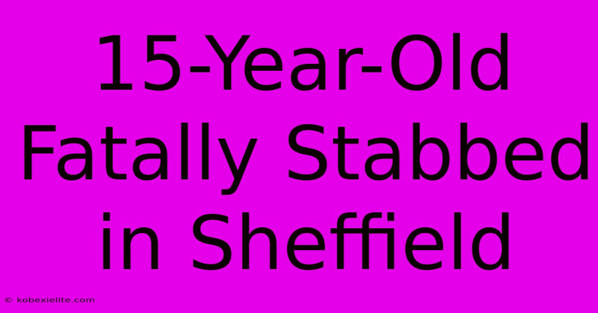 15-Year-Old Fatally Stabbed In Sheffield