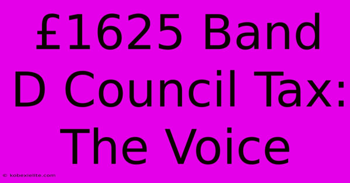 £1625 Band D Council Tax: The Voice