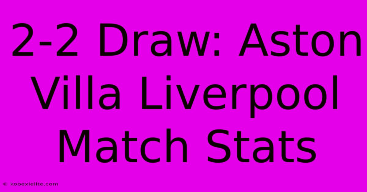 2-2 Draw: Aston Villa Liverpool Match Stats