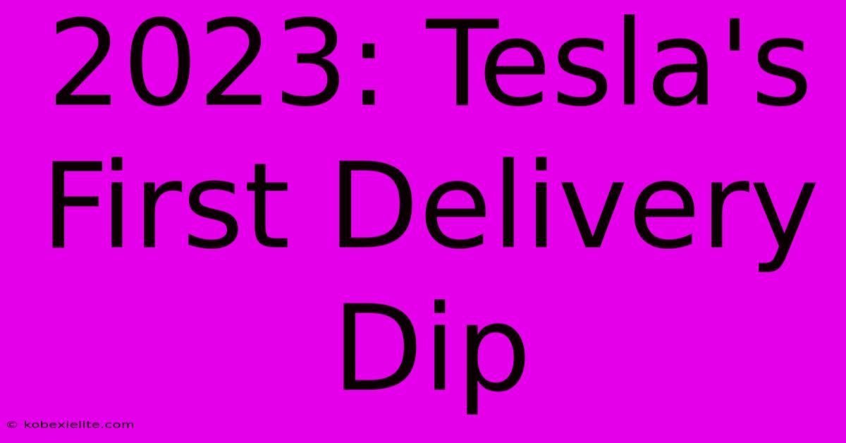 2023: Tesla's First Delivery Dip