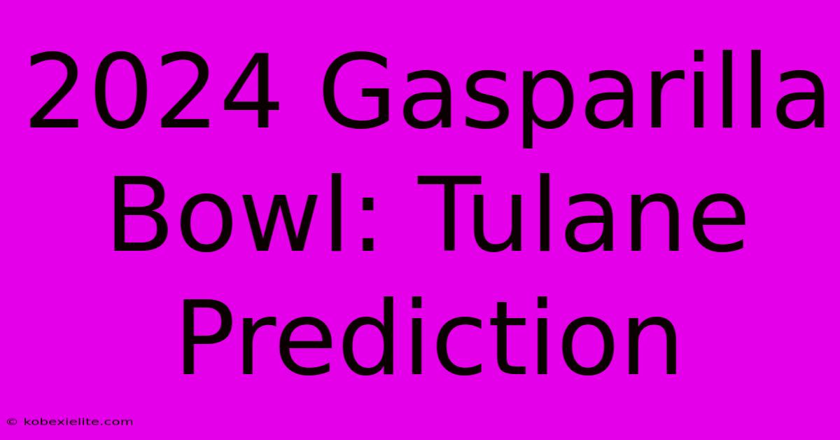 2024 Gasparilla Bowl: Tulane Prediction