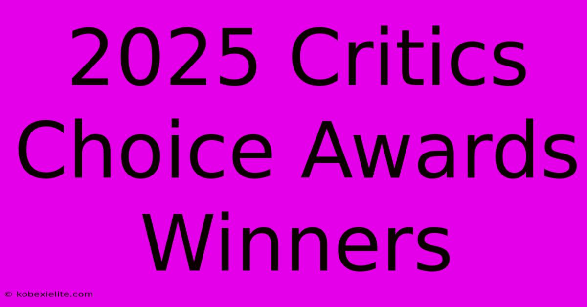 2025 Critics Choice Awards Winners