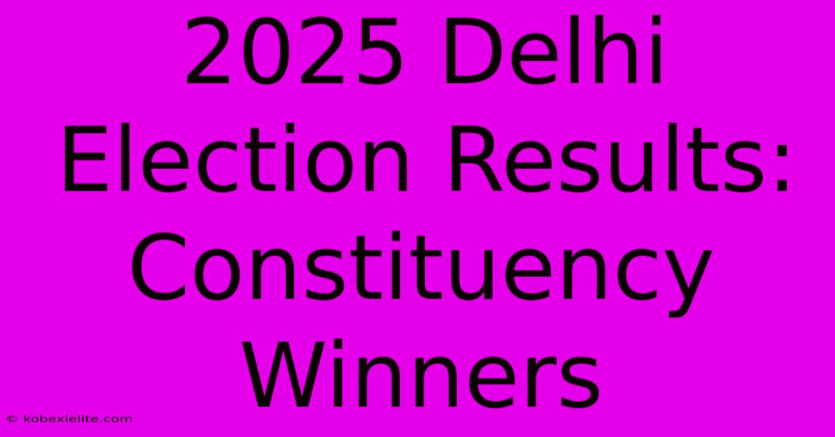 2025 Delhi Election Results: Constituency Winners