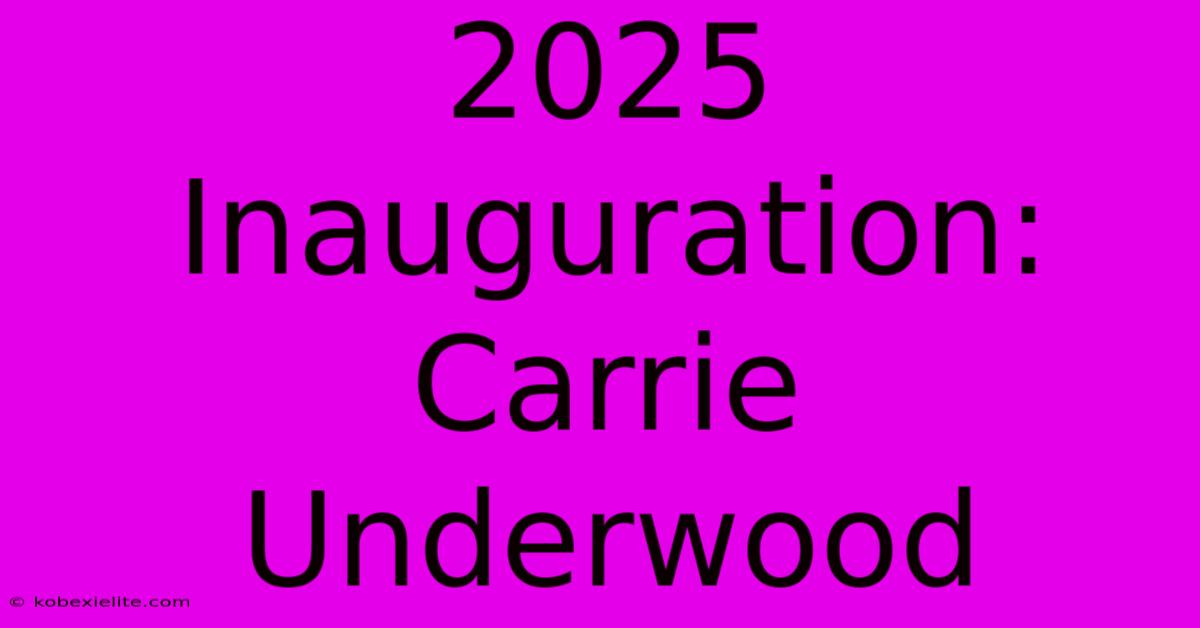 2025 Inauguration: Carrie Underwood