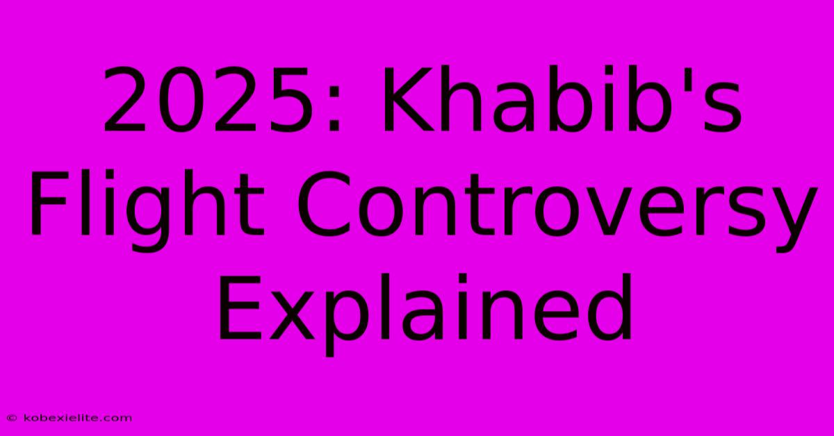 2025: Khabib's Flight Controversy Explained