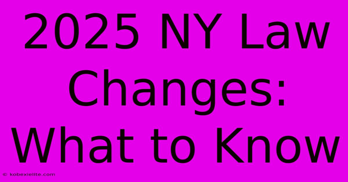 2025 NY Law Changes: What To Know