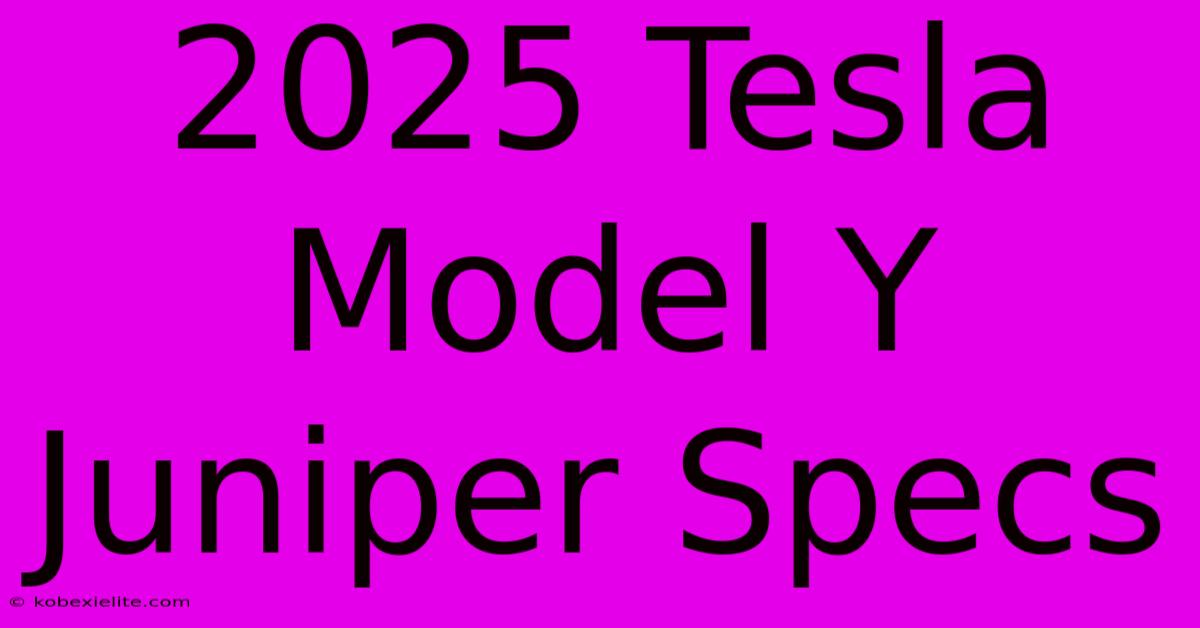 2025 Tesla Model Y Juniper Specs