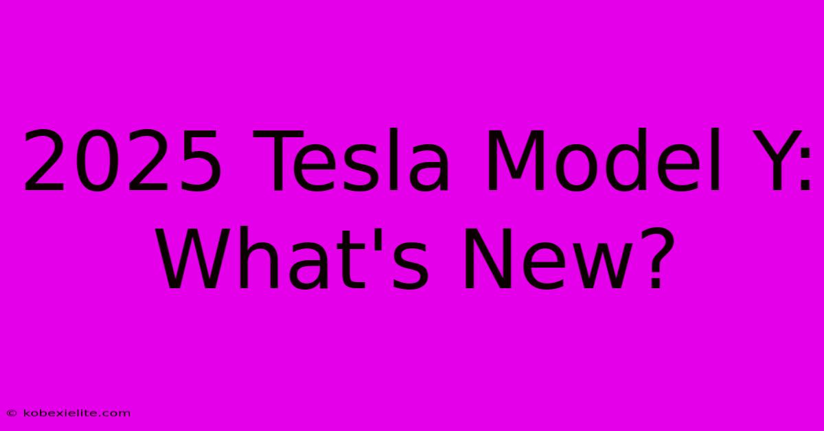 2025 Tesla Model Y: What's New?