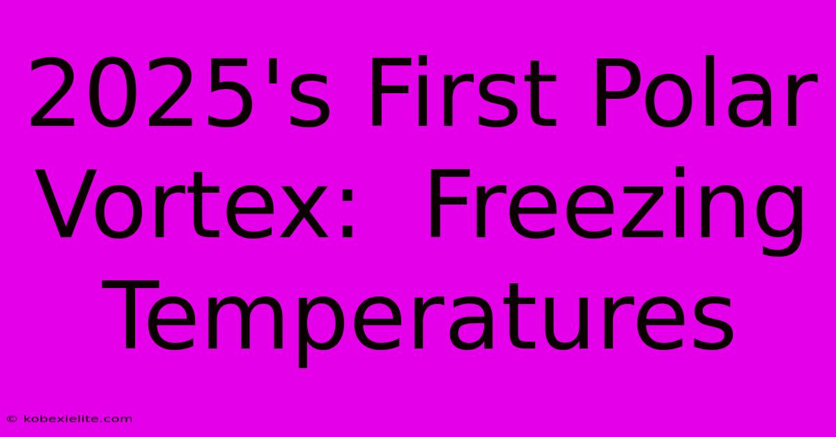 2025's First Polar Vortex:  Freezing Temperatures