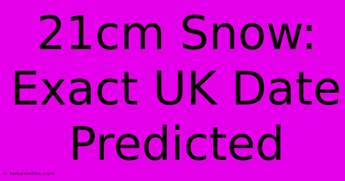 21cm Snow: Exact UK Date Predicted