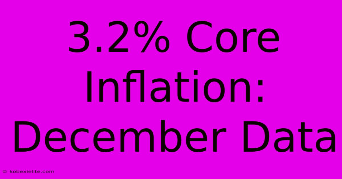 3.2% Core Inflation: December Data