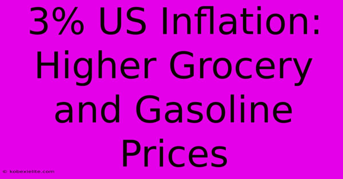 3% US Inflation: Higher Grocery And Gasoline Prices