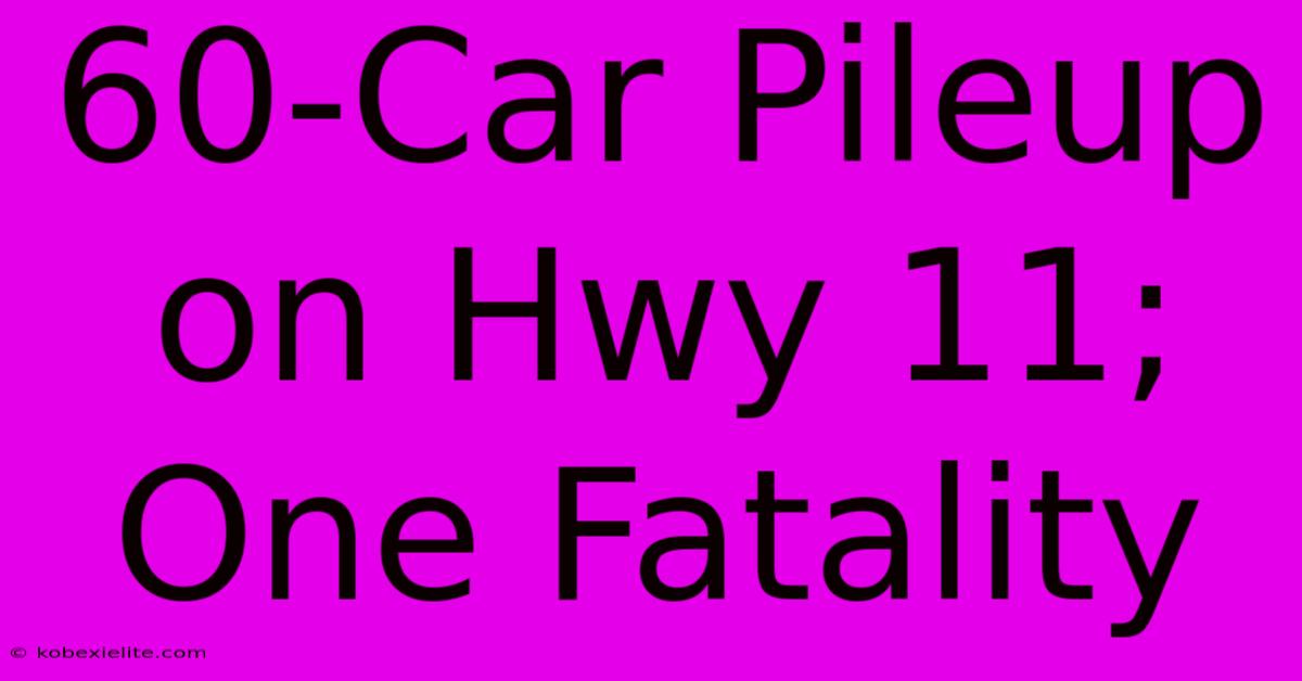 60-Car Pileup On Hwy 11; One Fatality