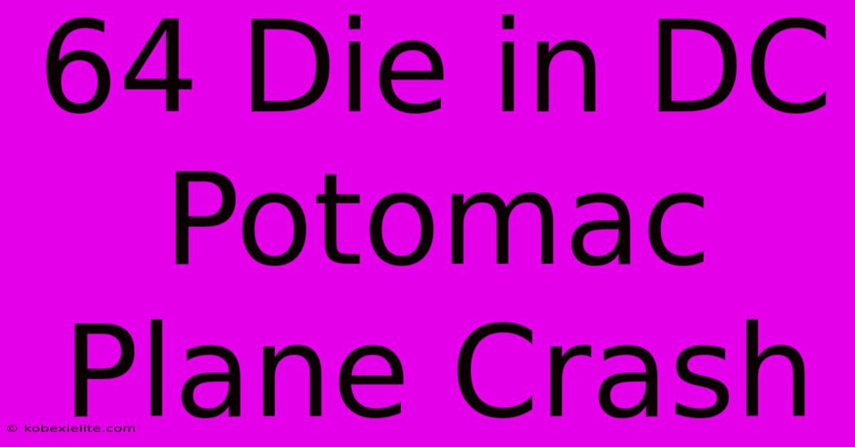 64 Die In DC Potomac Plane Crash