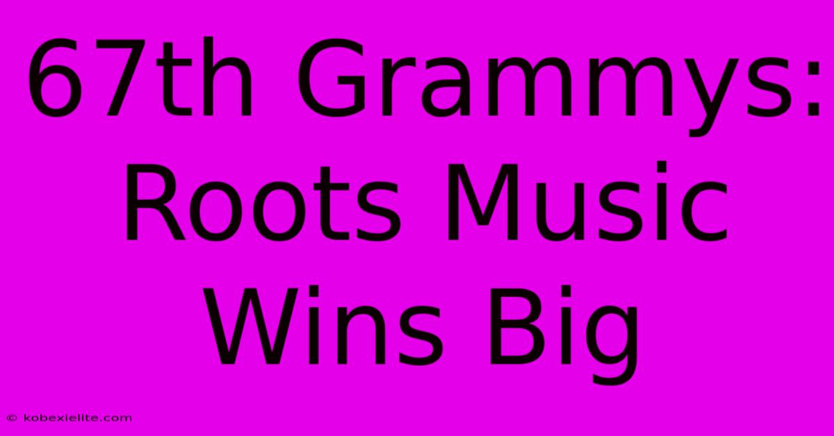 67th Grammys: Roots Music Wins Big