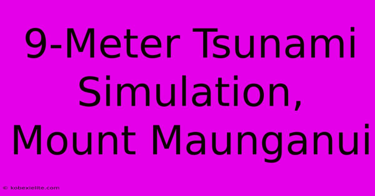 9-Meter Tsunami Simulation, Mount Maunganui 9-Meter Tsunami Simulation, Mount Maunganui