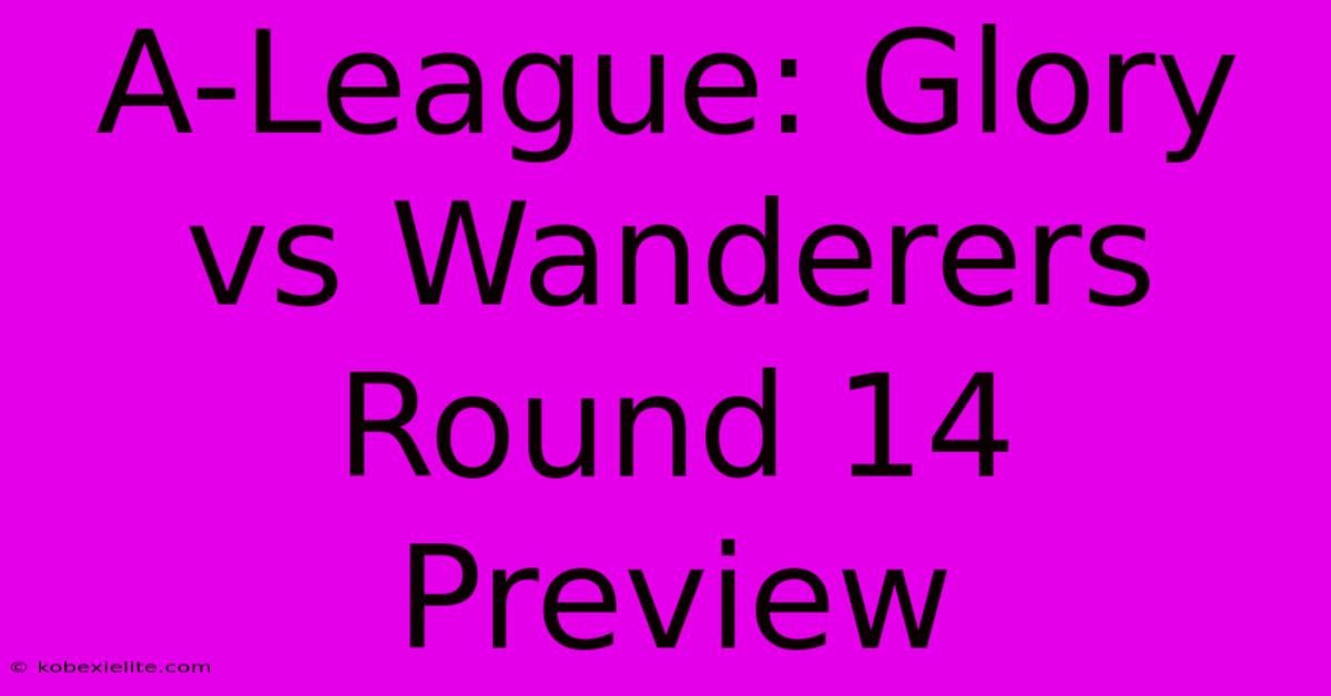 A-League: Glory Vs Wanderers Round 14 Preview