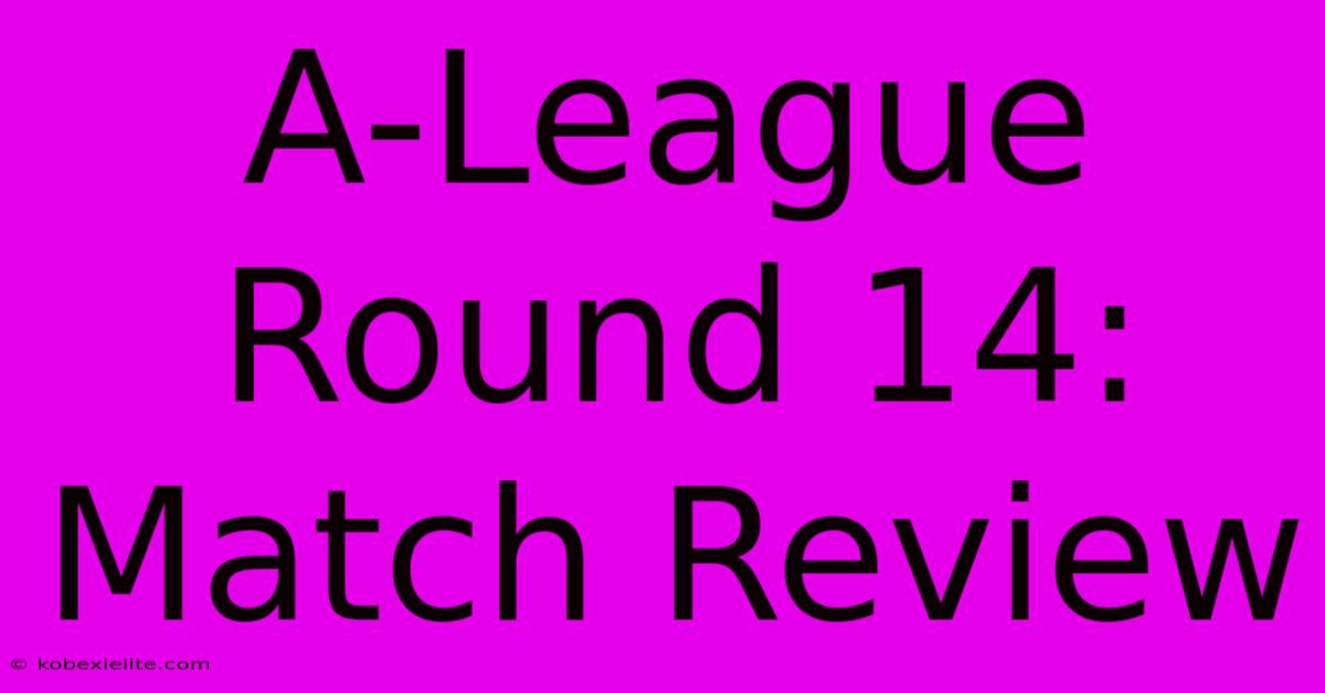 A-League Round 14: Match Review