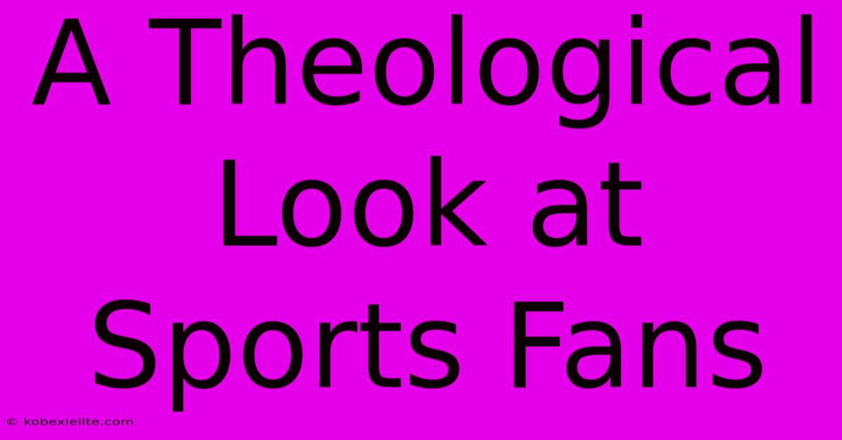 A Theological Look At Sports Fans