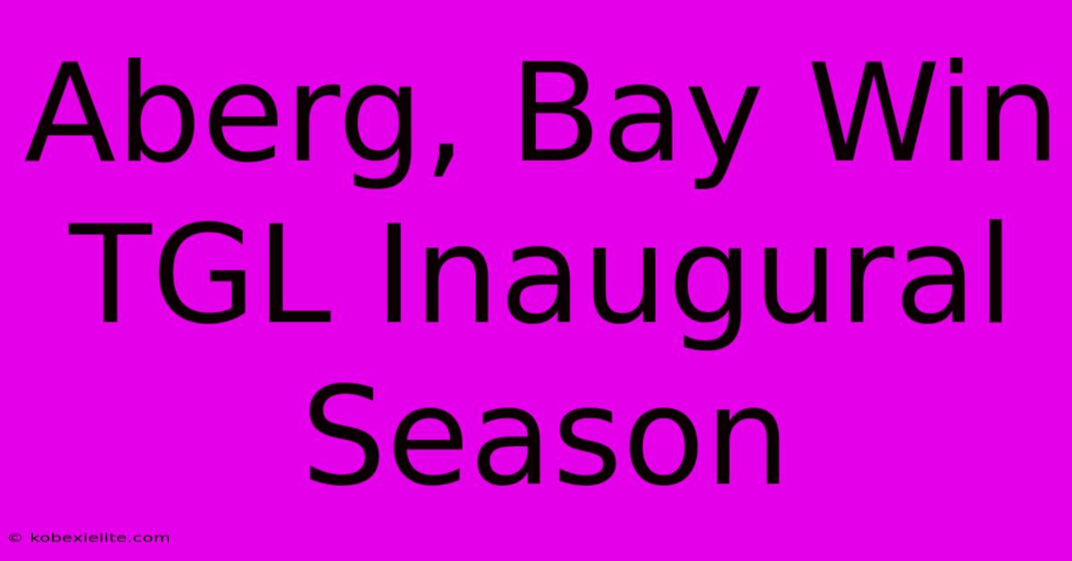 Aberg, Bay Win TGL Inaugural Season