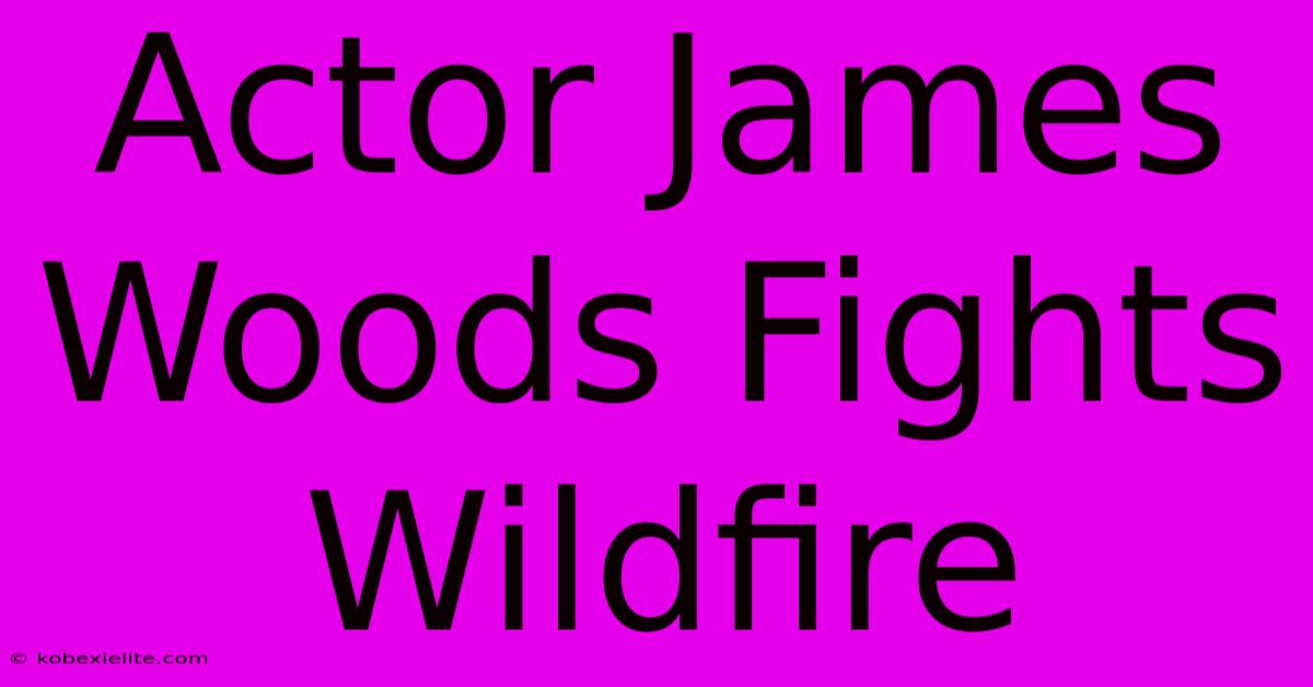 Actor James Woods Fights Wildfire