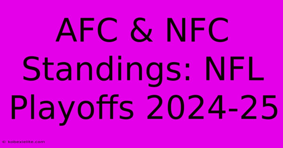 AFC & NFC Standings: NFL Playoffs 2024-25