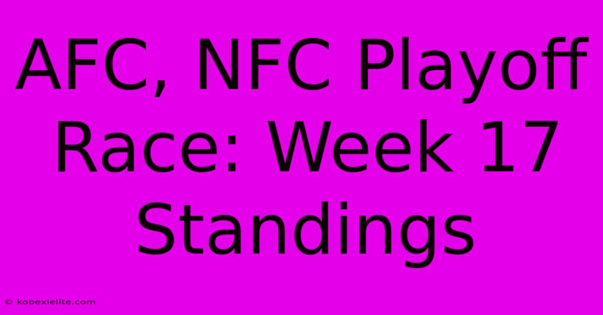 AFC, NFC Playoff Race: Week 17 Standings