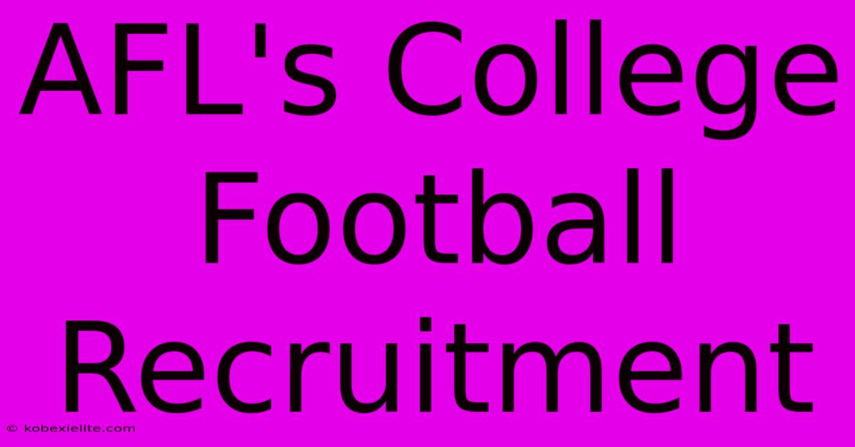 AFL's College Football Recruitment