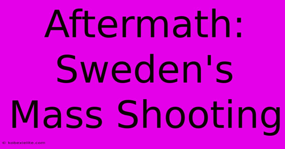 Aftermath: Sweden's Mass Shooting