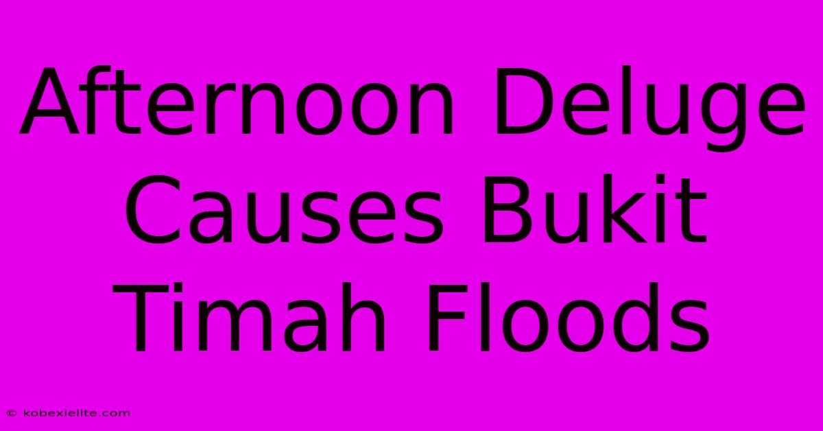 Afternoon Deluge Causes Bukit Timah Floods