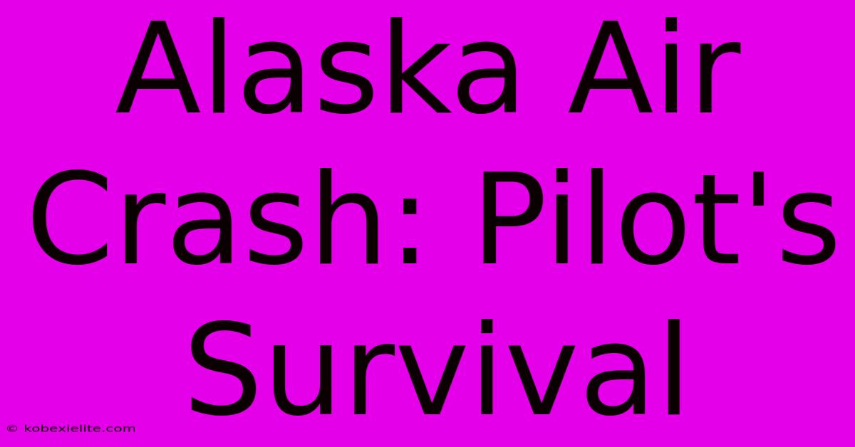 Alaska Air Crash: Pilot's Survival