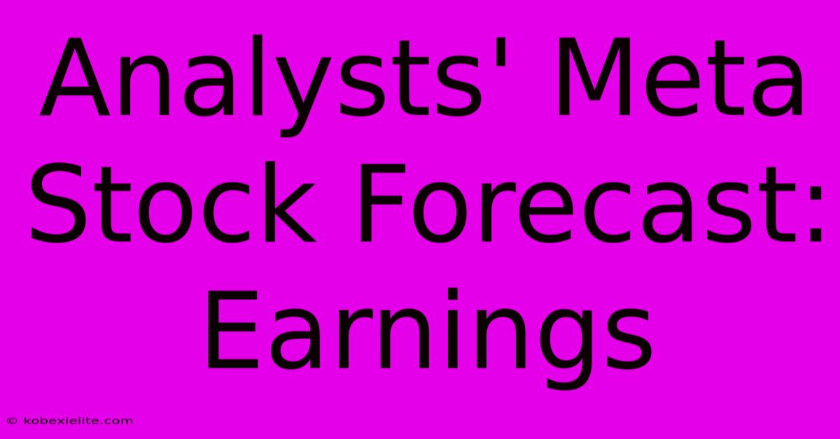 Analysts' Meta Stock Forecast: Earnings