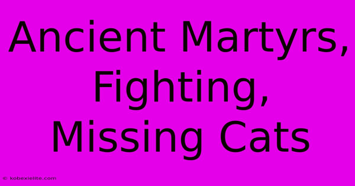 Ancient Martyrs, Fighting, Missing Cats