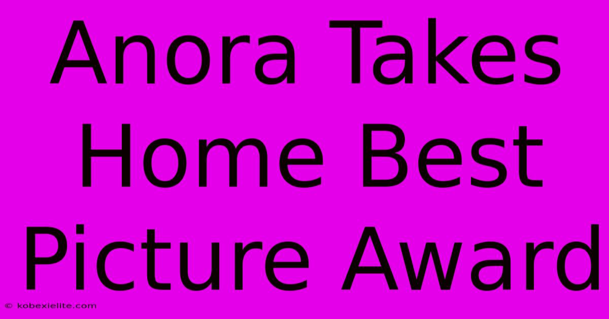 Anora Takes Home Best Picture Award