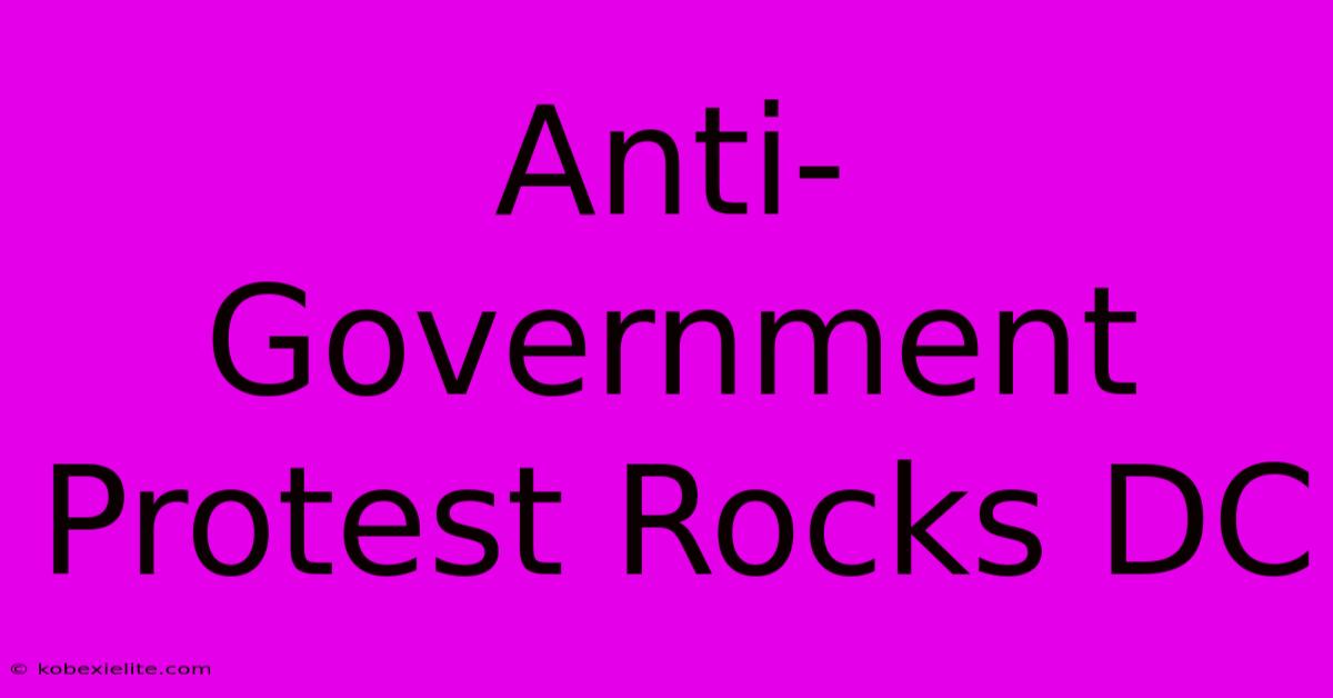 Anti-Government Protest Rocks DC