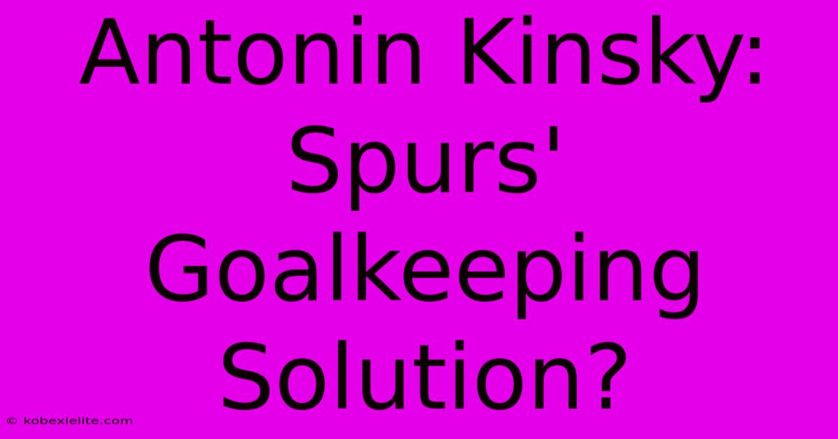 Antonin Kinsky: Spurs' Goalkeeping Solution?