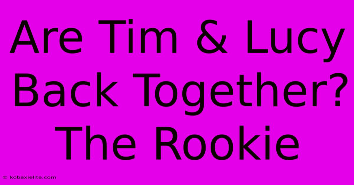 Are Tim & Lucy Back Together? The Rookie