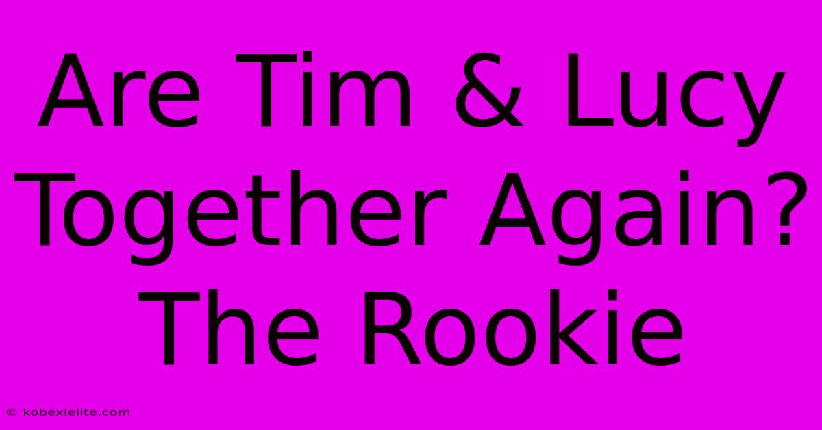 Are Tim & Lucy Together Again? The Rookie