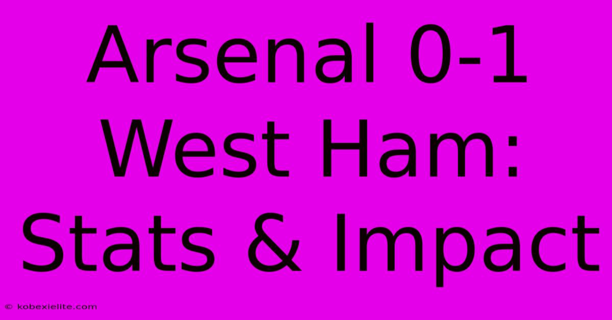 Arsenal 0-1 West Ham: Stats & Impact