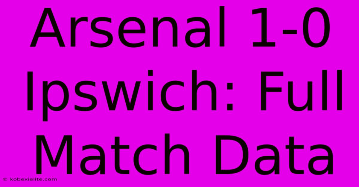 Arsenal 1-0 Ipswich: Full Match Data