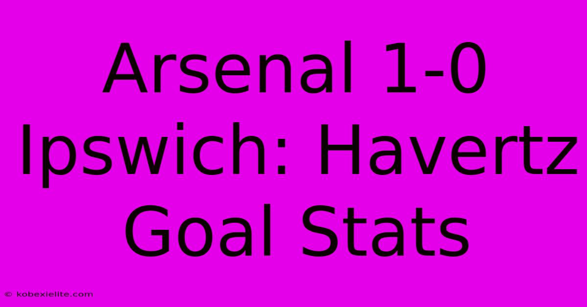 Arsenal 1-0 Ipswich: Havertz Goal Stats