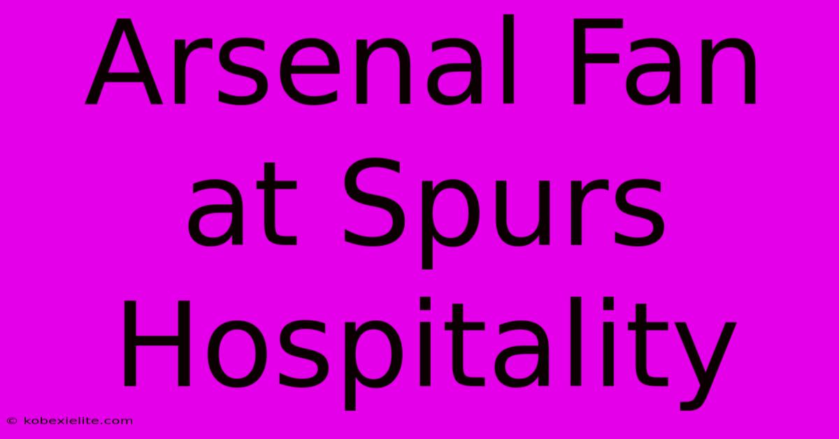 Arsenal Fan At Spurs Hospitality