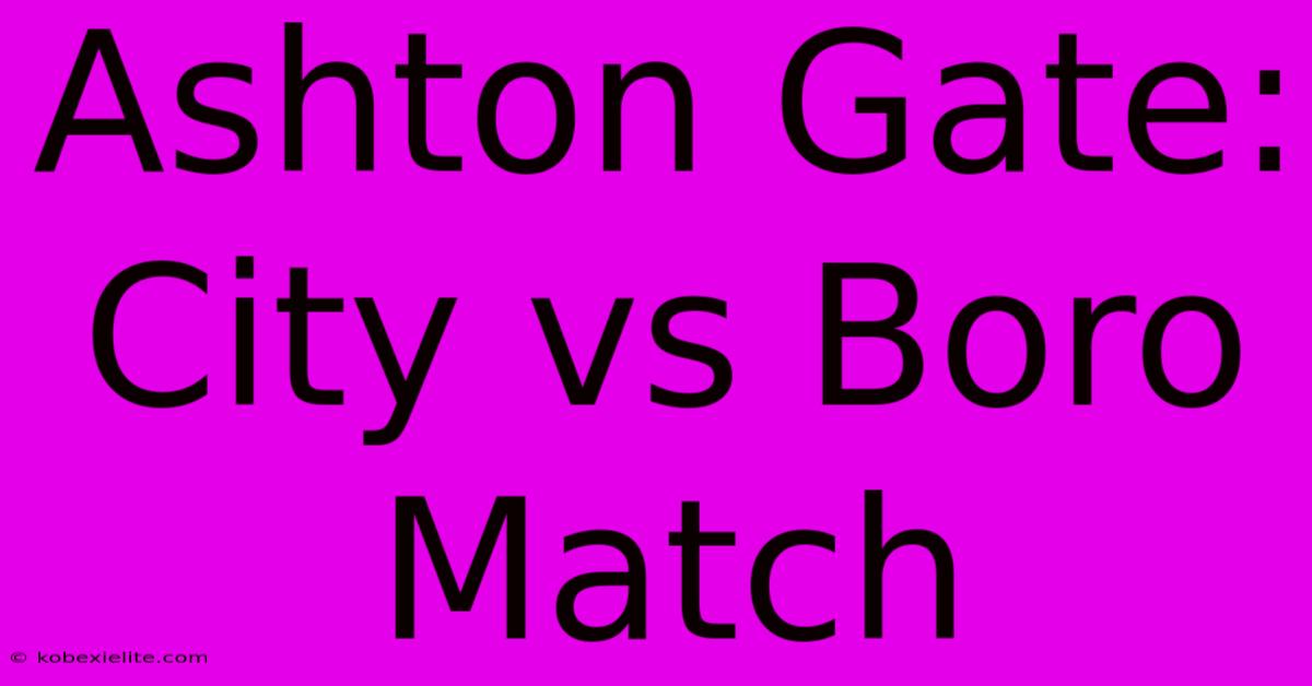 Ashton Gate: City Vs Boro Match Ashton Gate: City Vs Boro Match