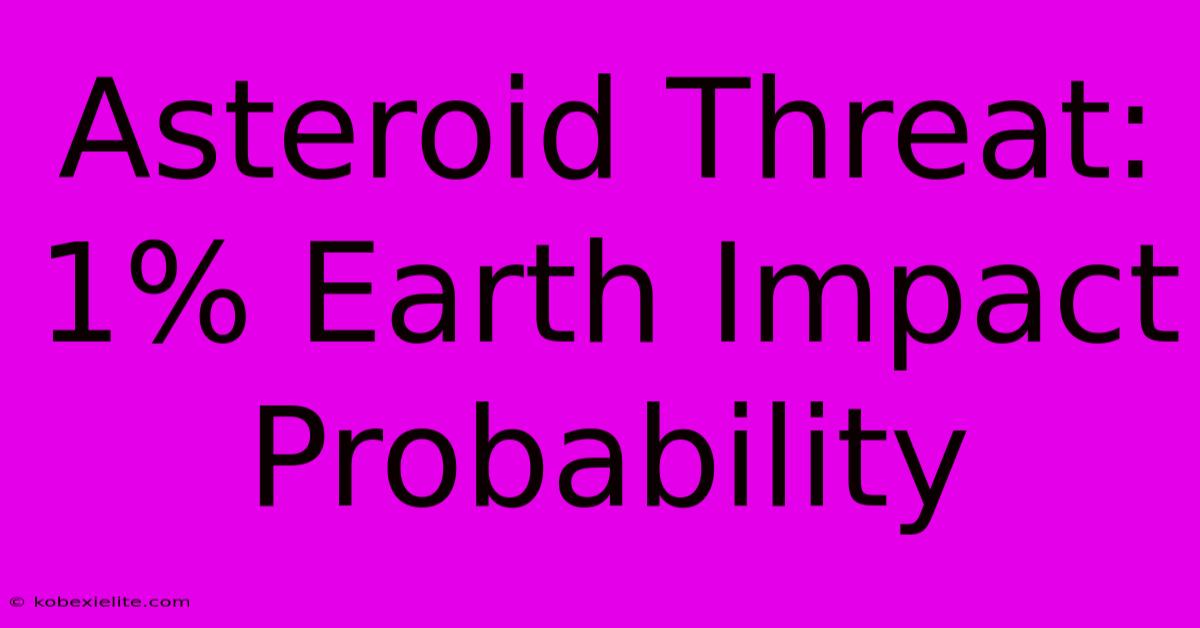 Asteroid Threat: 1% Earth Impact Probability