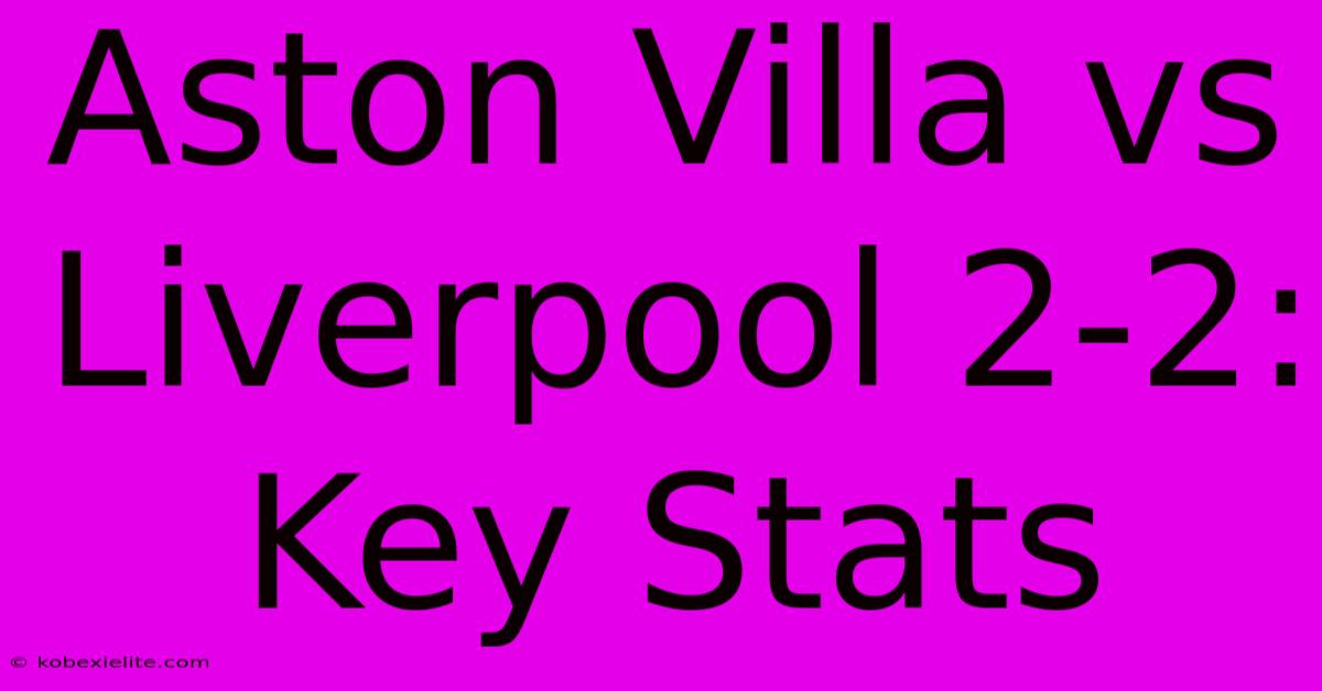 Aston Villa Vs Liverpool 2-2: Key Stats