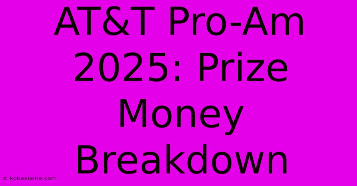 AT&T Pro-Am 2025: Prize Money Breakdown